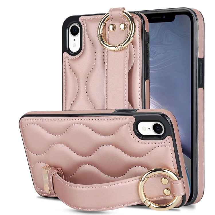 Non-slip Full Coverage Ring PU Phone Case with Wristband, Series 1