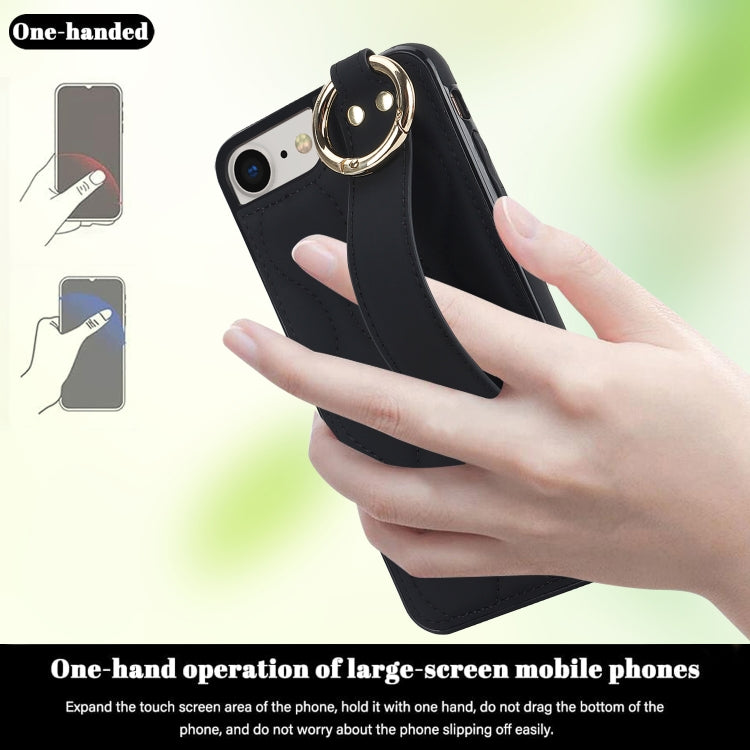 Non-slip Full Coverage Ring PU Phone Case with Wristband, Series 6