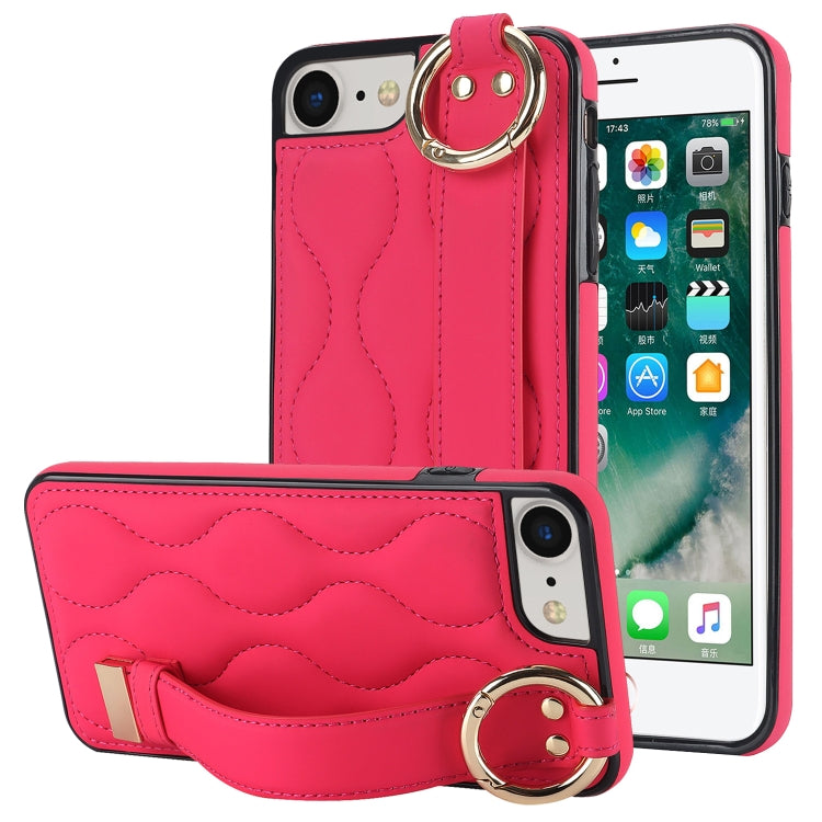 Non-slip Full Coverage Ring PU Phone Case with Wristband, Series 6