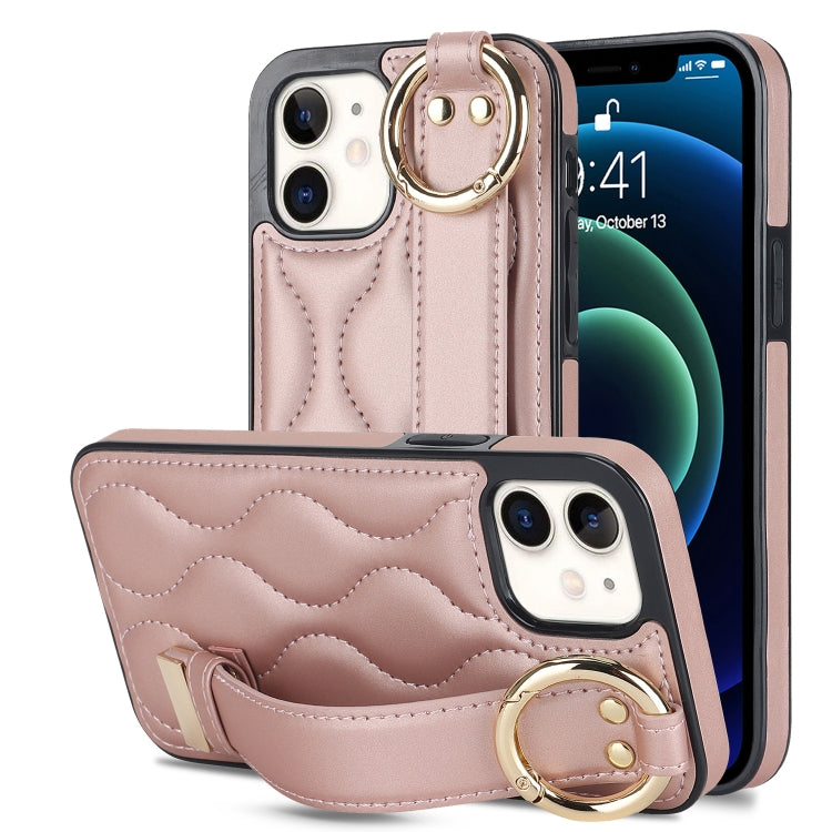 Non-slip Full Coverage Ring PU Phone Case with Wristband, Series 8