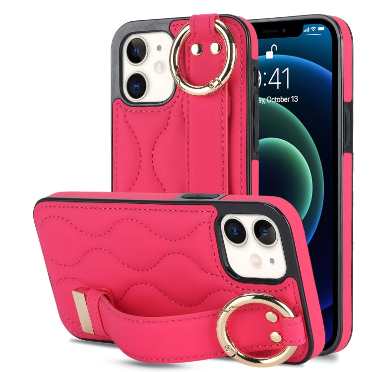 Non-slip Full Coverage Ring PU Phone Case with Wristband, Series 8