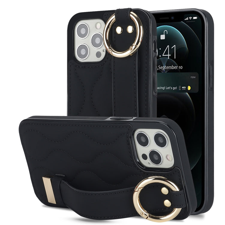 Non-slip Full Coverage Ring PU Phone Case with Wristband, Series 3