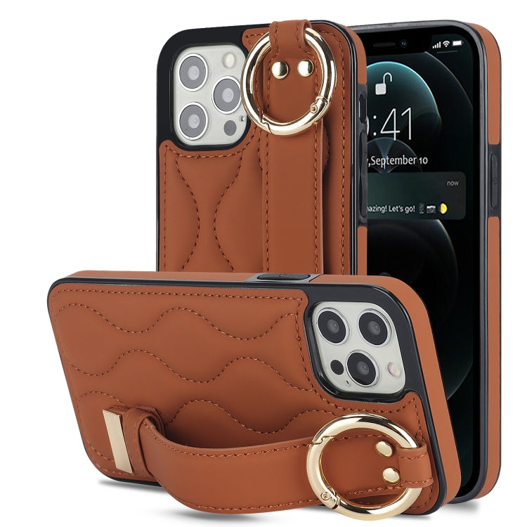 Non-slip Full Coverage Ring PU Phone Case with Wristband, Series 1