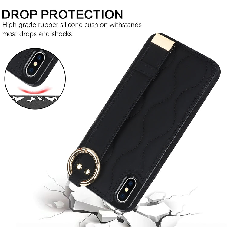 Non-slip Full Coverage Ring PU Phone Case with Wristband, Series 2