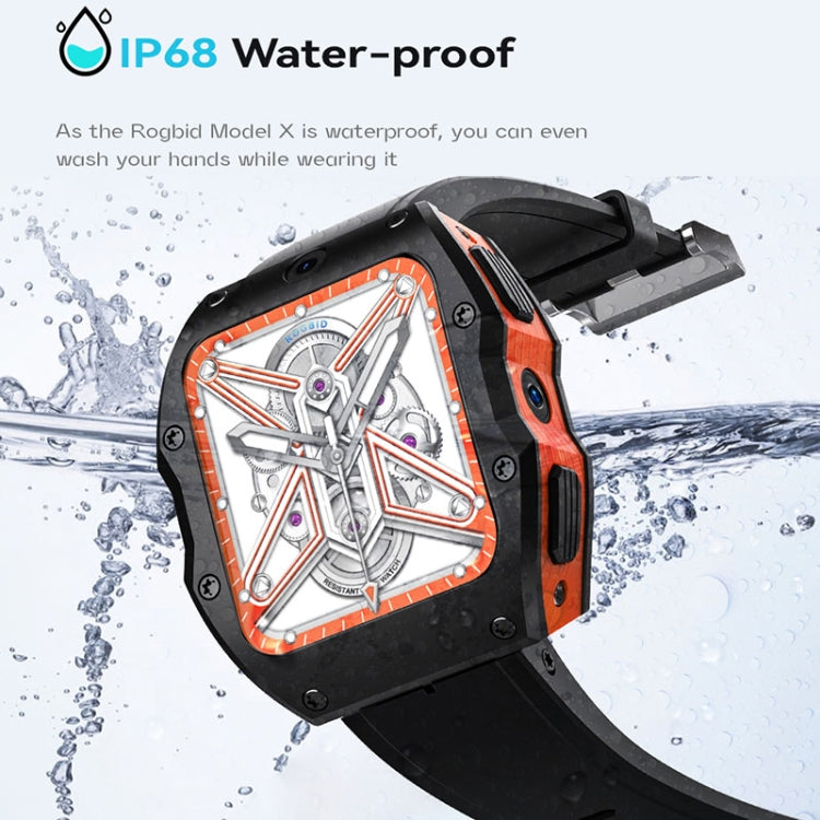 Model X 1.99 inch IP68 Waterproof Android 9.0 4G Dual Cameras Ceramics Smart Watch, 2GB+16GB, 4GB+128GB