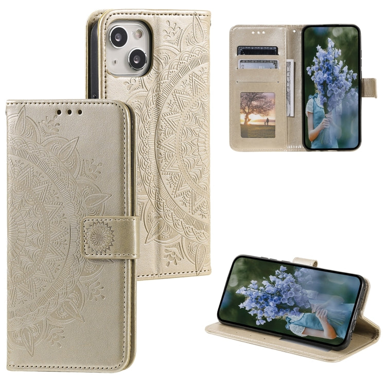 Totem Flower Embossed Leather Phone Case, Series 2