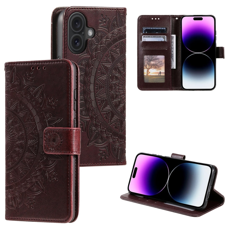 Totem Flower Embossed Leather Phone Case, Series 2