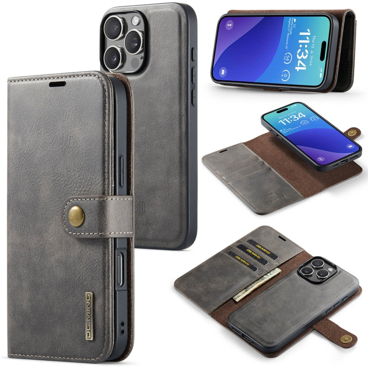 DG.MING Crazy Horse Texture Detachable Magnetic Leather Phone Case, Series 2