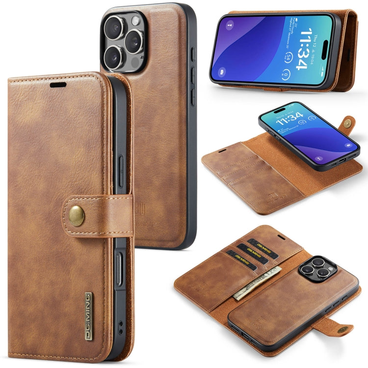 DG.MING Crazy Horse Texture Detachable Magnetic Leather Phone Case, Series 2