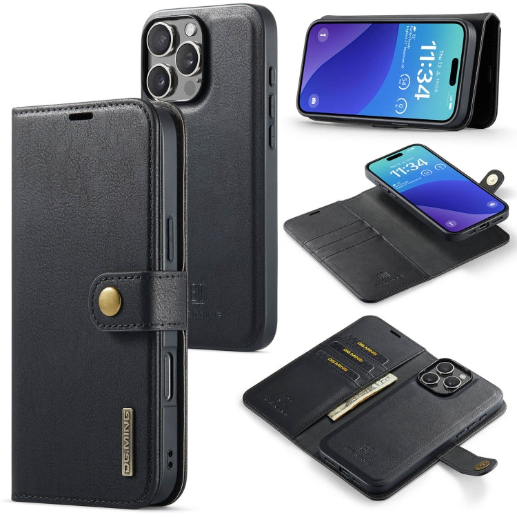 DG.MING Crazy Horse Texture Detachable Magnetic Leather Phone Case, Series 2