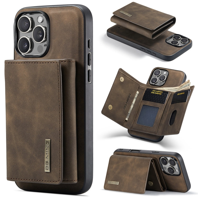 DG.MING M1 Series 3-Fold Multi Card Wallet Leather Phone Case, Series 2