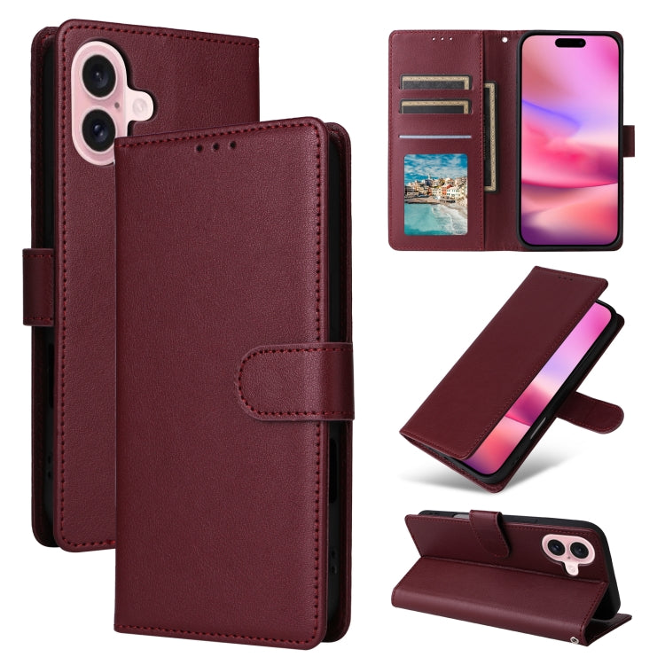 Multifunctional Horizontal Flip Leather Phone Case with Three Card Slots, Series 1