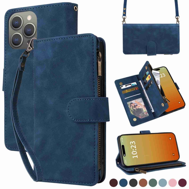 Crossbody Multi-card Slot Wallet Zipper Leather Phone Case, Series 3