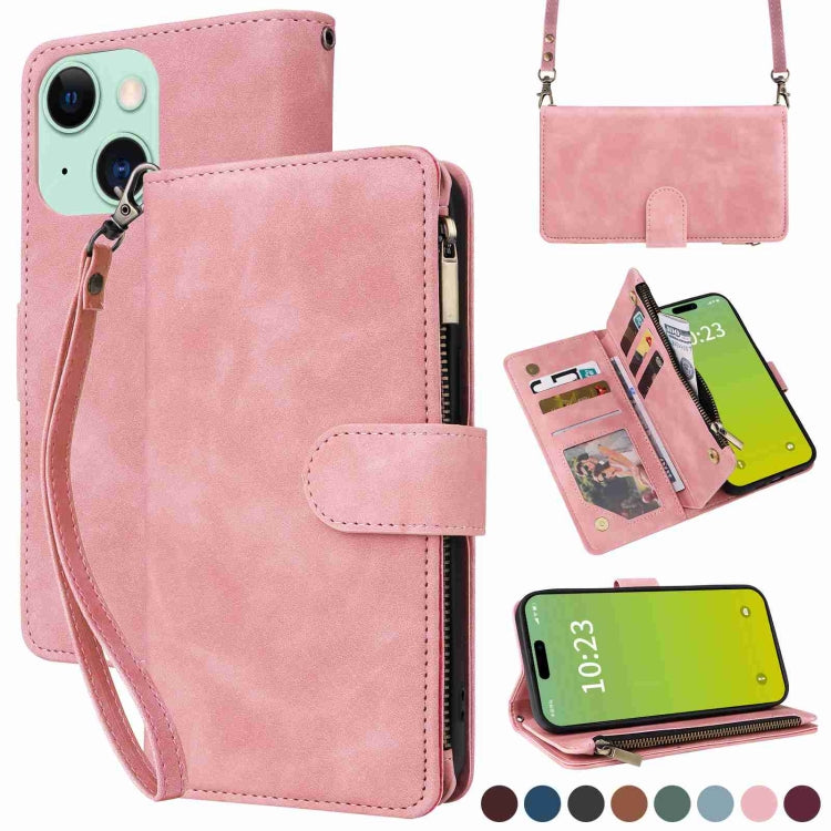 Crossbody Multi-card Slot Wallet Zipper Leather Phone Case, Series 2