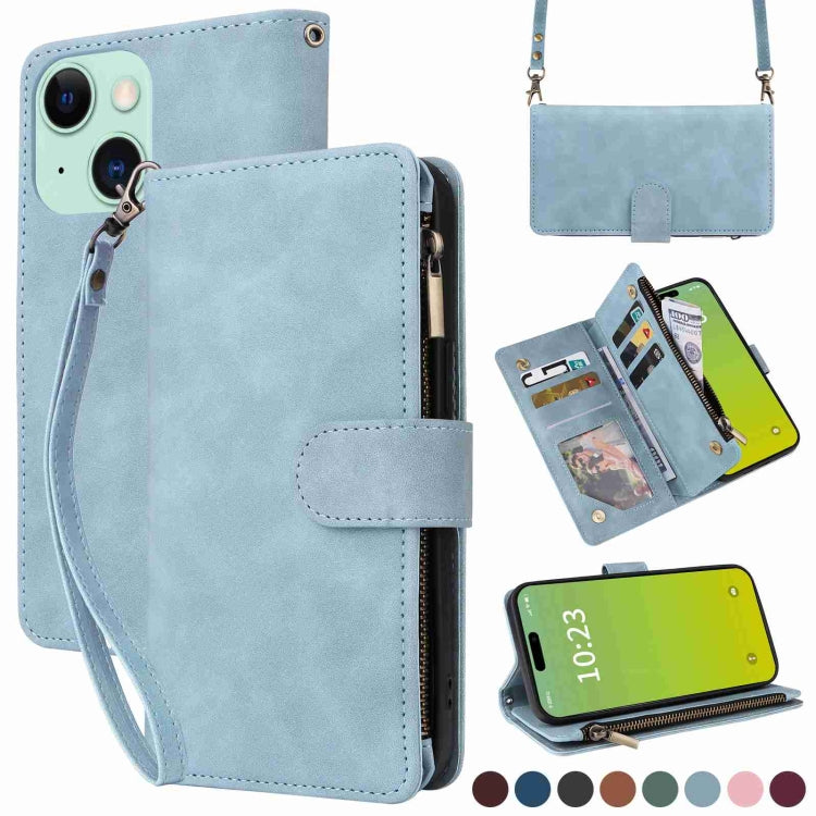 Crossbody Multi-card Slot Wallet Zipper Leather Phone Case, Series 2