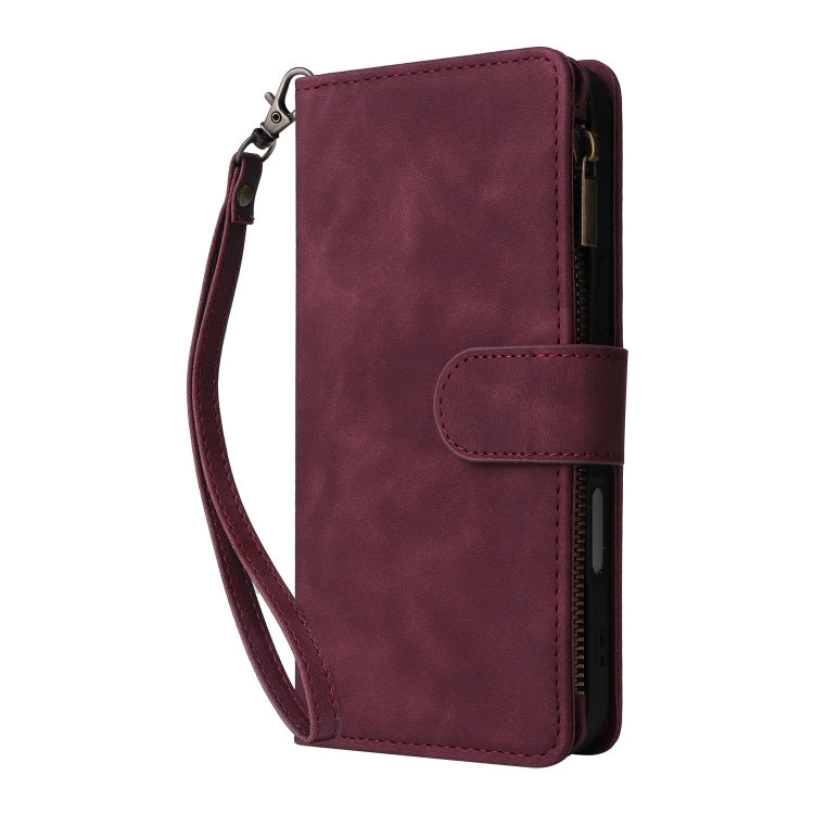 Crossbody Multi-card Slot Wallet Zipper Leather Phone Case, Series 3