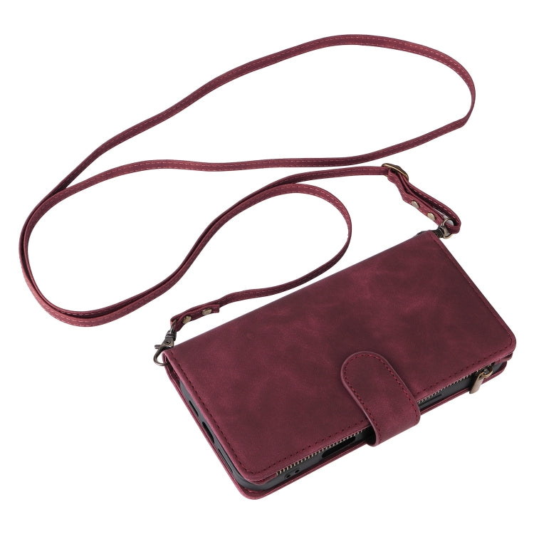 Crossbody Multi-card Slot Wallet Zipper Leather Phone Case, Series 3