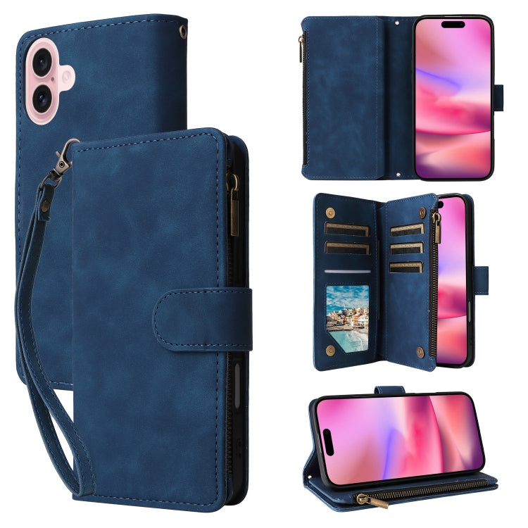 Crossbody Multi-card Slot Wallet Zipper Leather Phone Case, Series 3