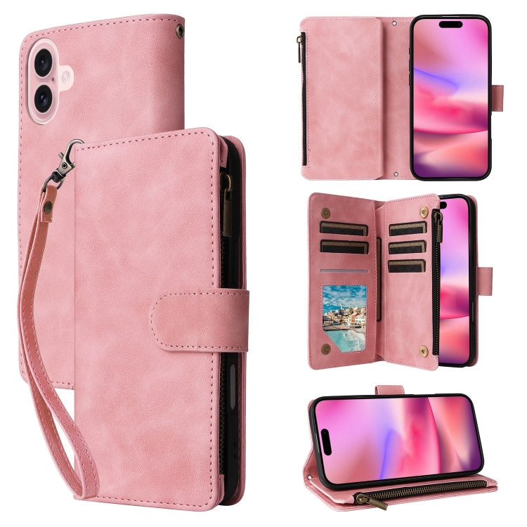 Crossbody Multi-card Slot Wallet Zipper Leather Phone Case, Series 3