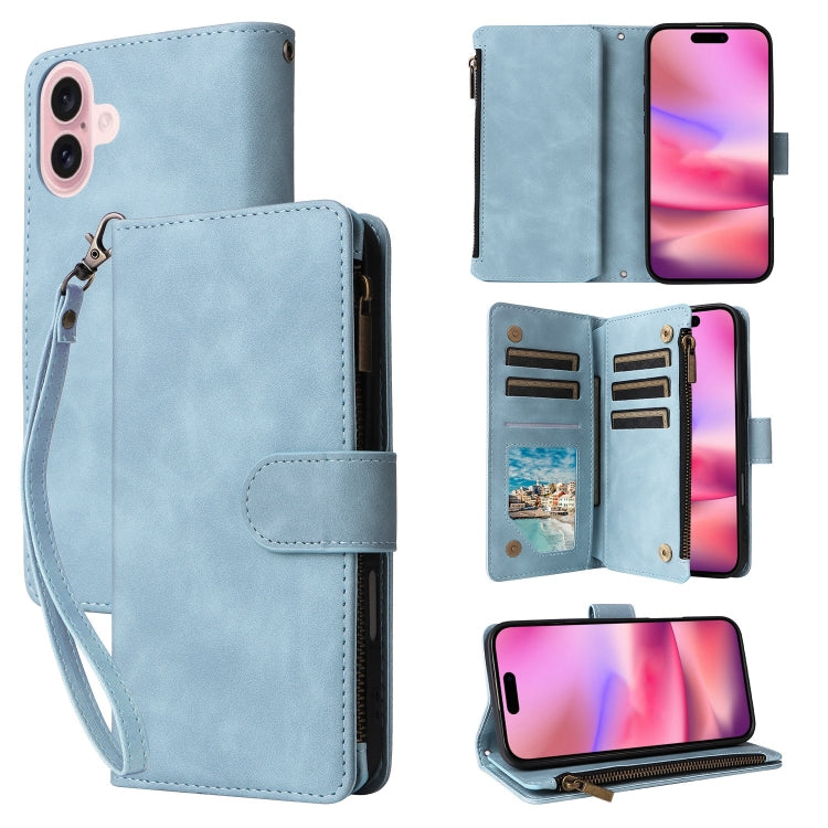 Crossbody Multi-card Slot Wallet Zipper Leather Phone Case, Series 3