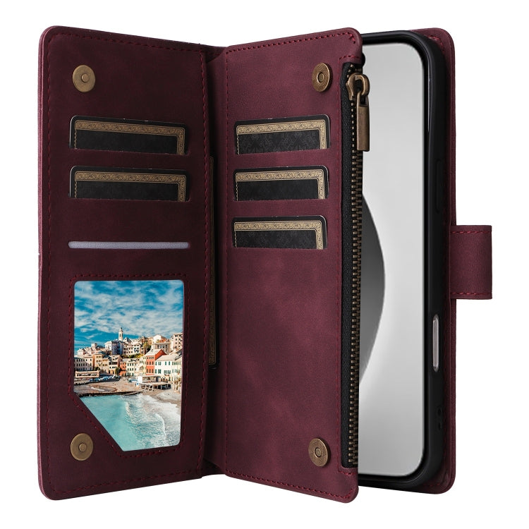 Crossbody Multi-card Slot Wallet Zipper Leather Phone Case, Series 2