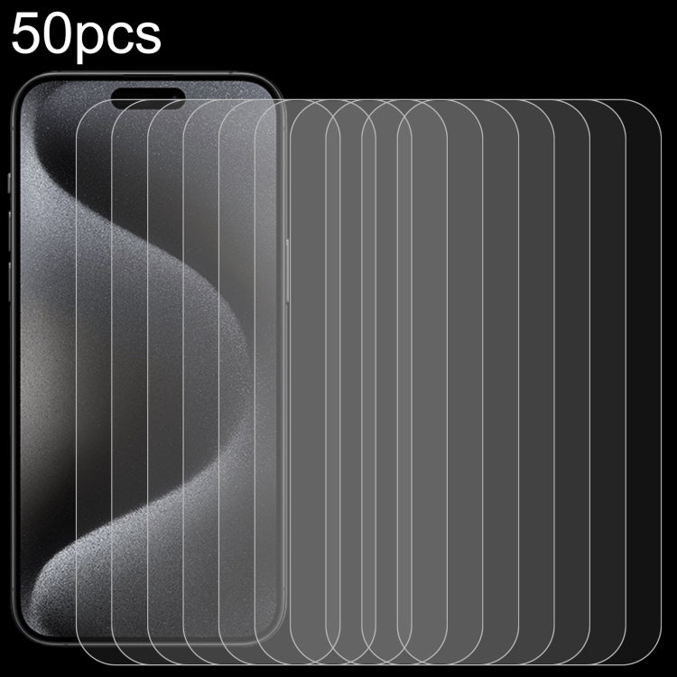 50pcs 0.26mm 9H 2.5D Tempered Glass Film