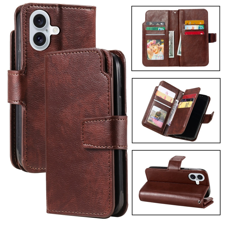 Tri-Fold 9-Card Wallets Leather Phone Case, Series 1