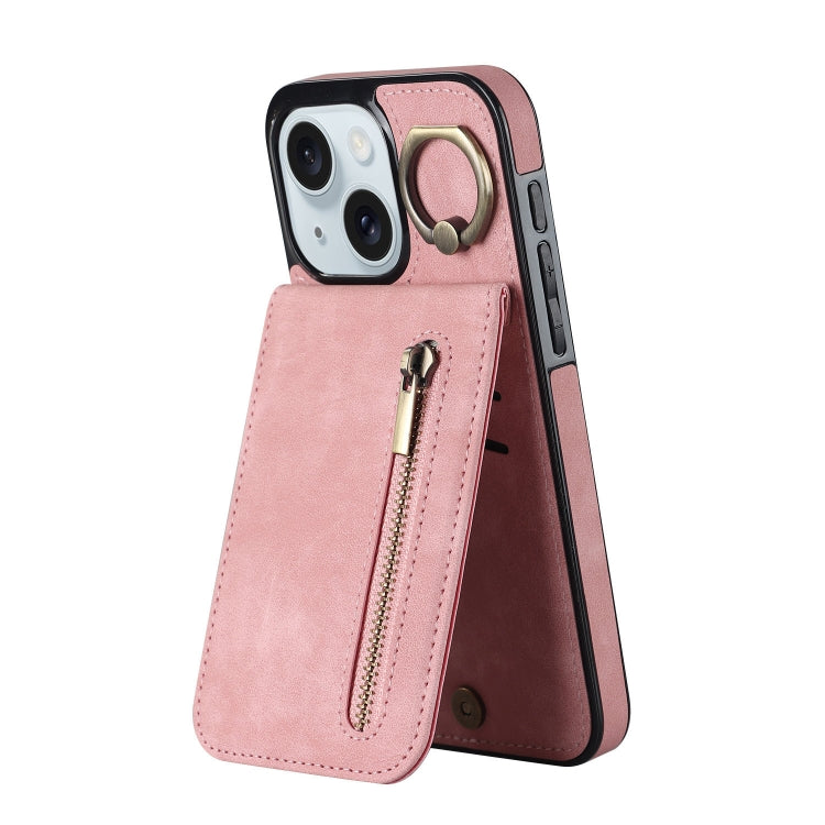 Retro Ring and Zipper RFID Card Slot Phone Case, Series 1