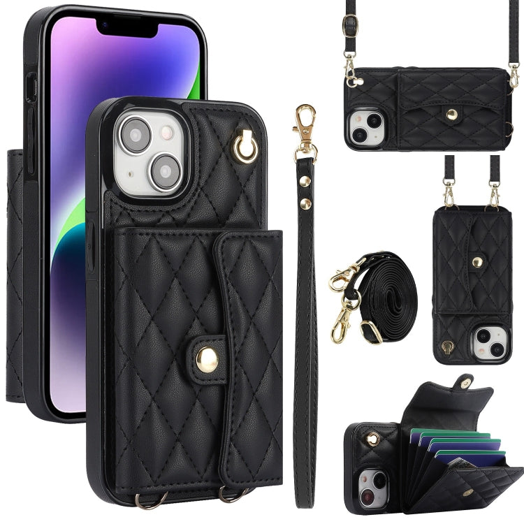 Crossbody Rhombic Horizontal Wallet Leather Phone Case, Series 6