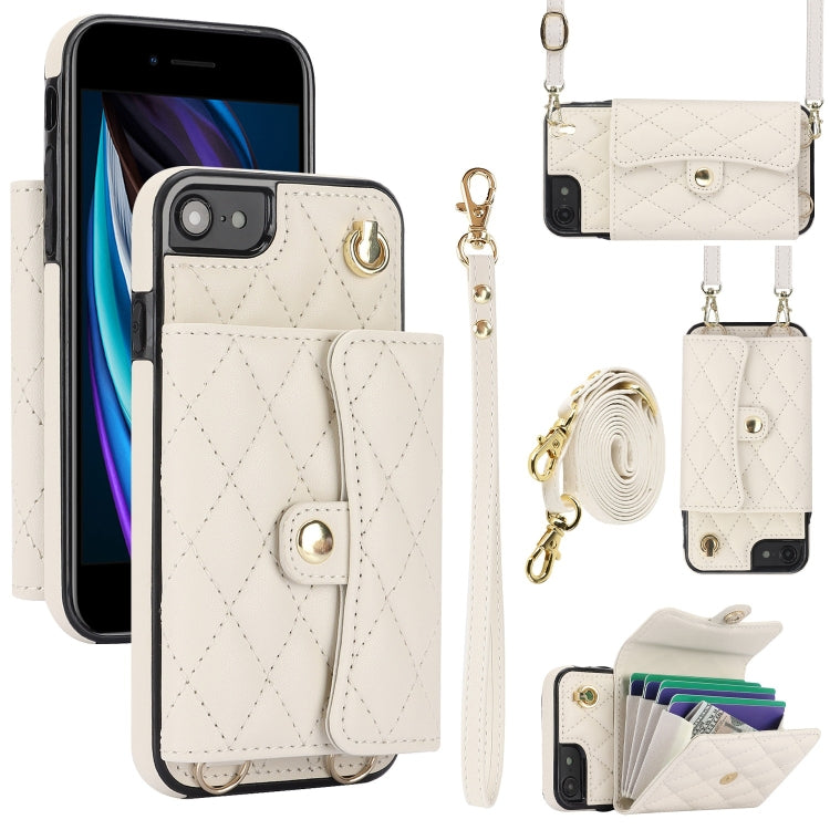 Crossbody Rhombic Horizontal Wallet Leather Phone Case, Series 2