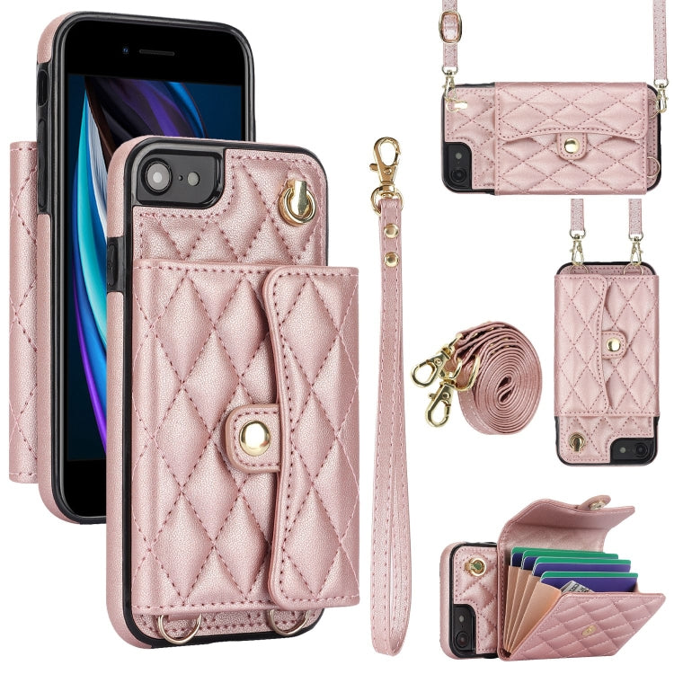 Crossbody Rhombic Horizontal Wallet Leather Phone Case, Series 2