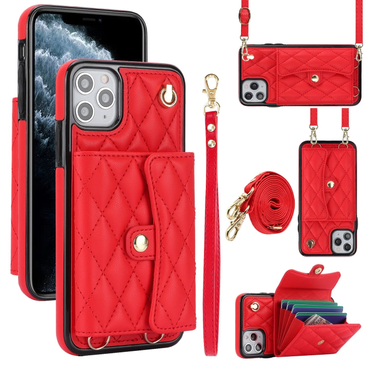 Crossbody Rhombic Horizontal Wallet Leather Phone Case, Series 4