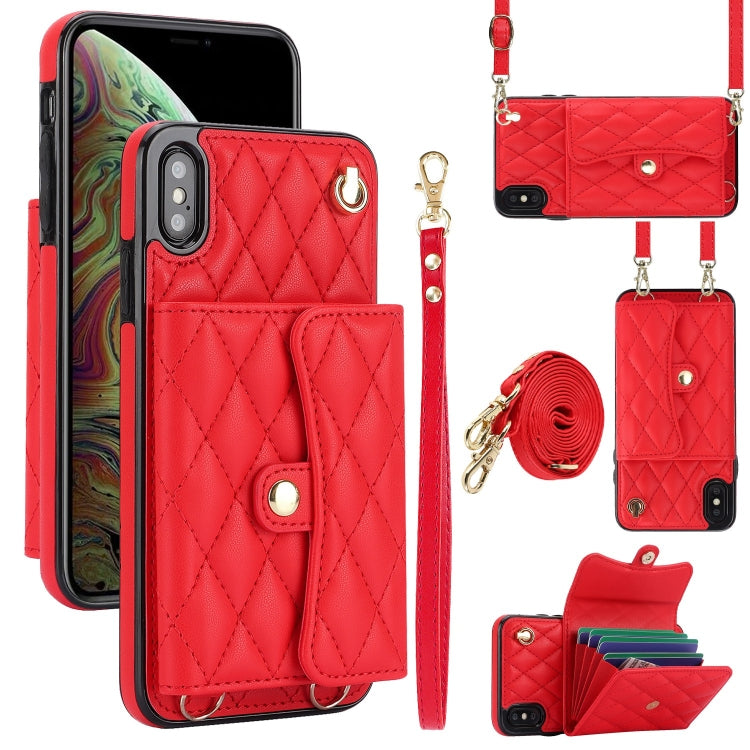 Crossbody Rhombic Horizontal Wallet Leather Phone Case, Series 3