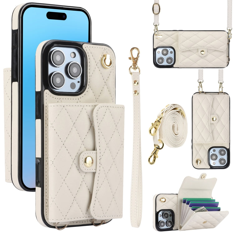 Crossbody Rhombic Horizontal Wallet Leather Phone Case, Series 3