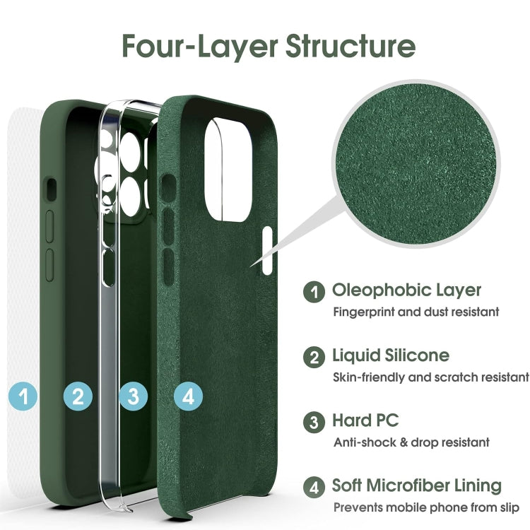 Microfiber Liquid Silicone Shockproof Phone Case, Series 3