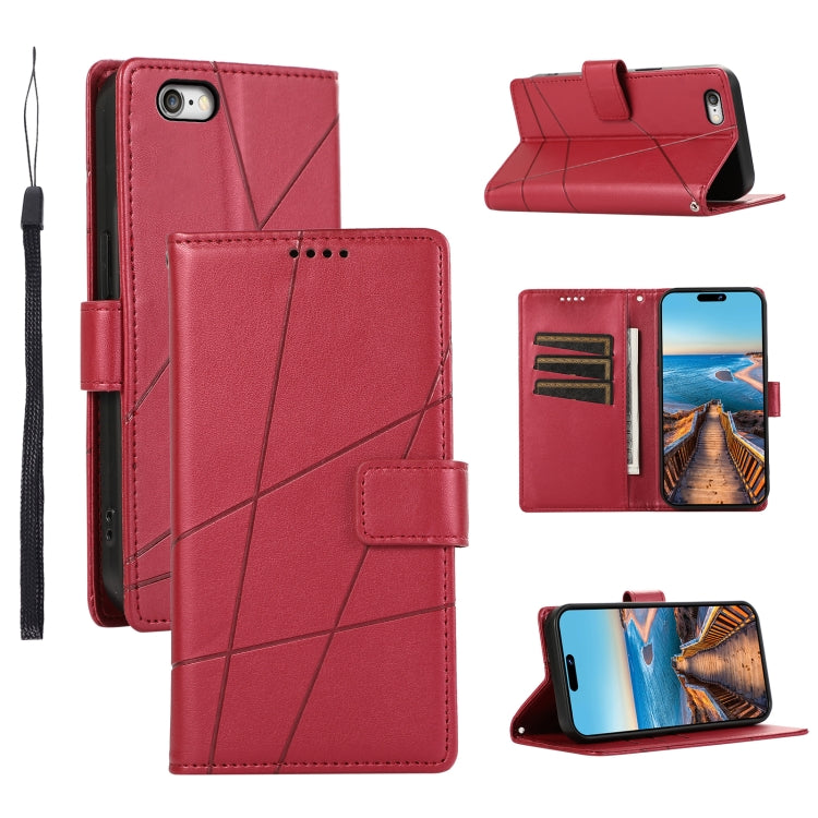 PU Genuine Leather Texture Embossed Line Phone Case, Series 3