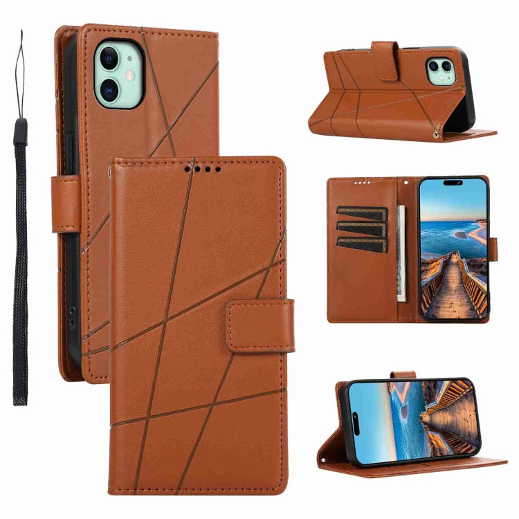 PU Genuine Leather Texture Embossed Line Phone Case, Series 1