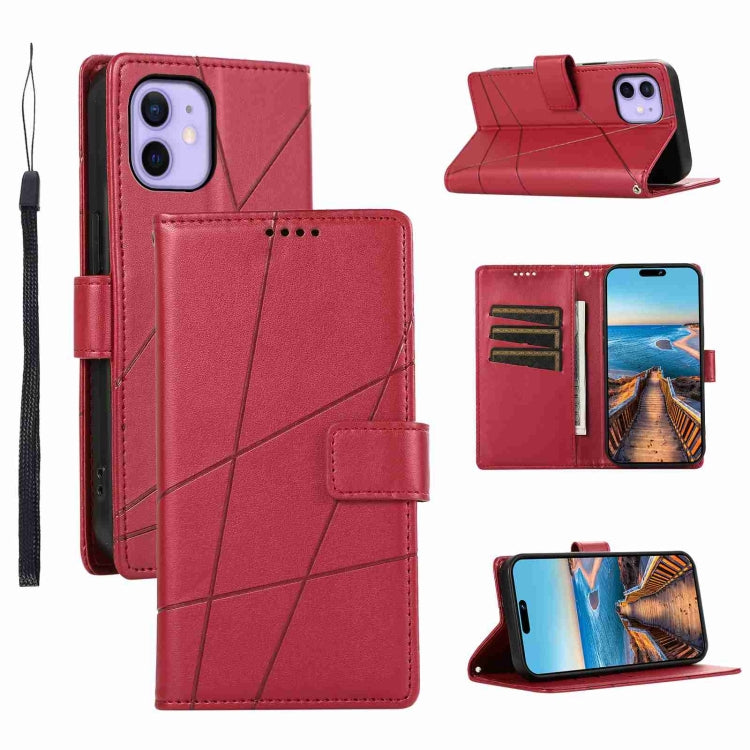 PU Genuine Leather Texture Embossed Line Phone Case, Series 1