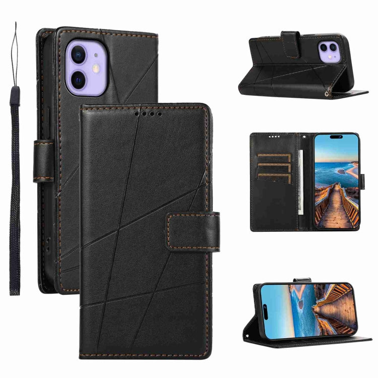 PU Genuine Leather Texture Embossed Line Phone Case, Series 7