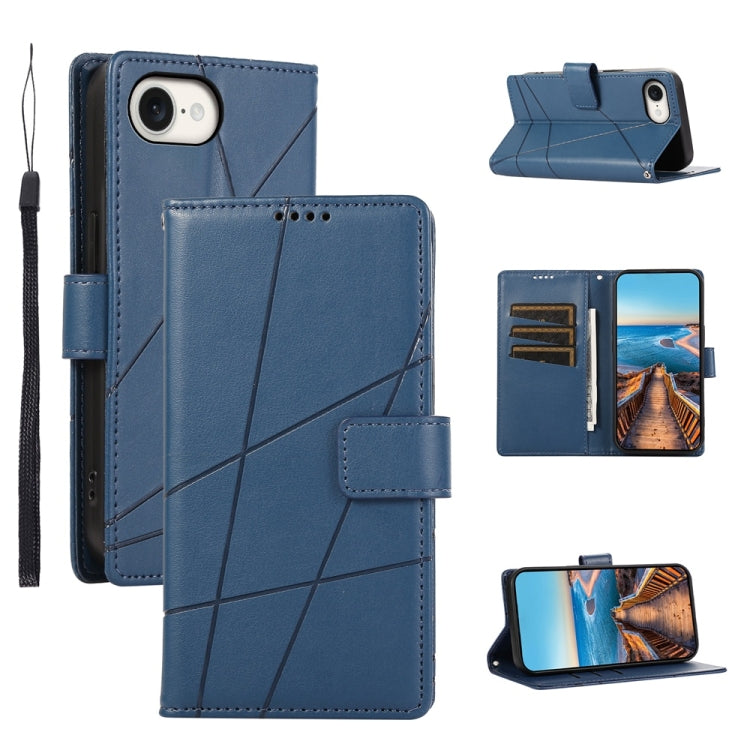 PU Genuine Leather Texture Embossed Line Phone Case, Series 4