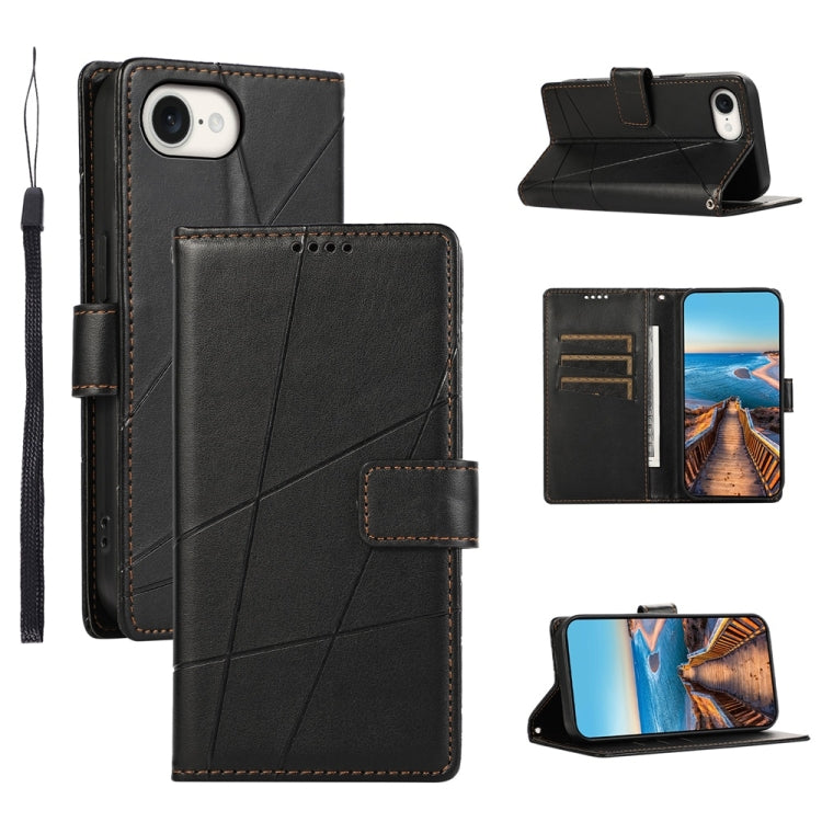 PU Genuine Leather Texture Embossed Line Phone Case, Series 4