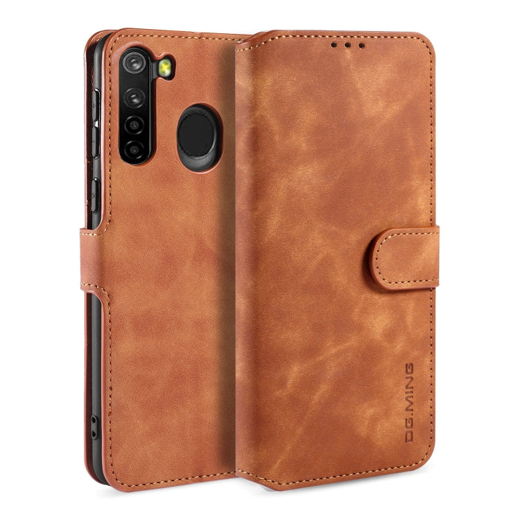 DG.MING Retro Oil Side Horizontal Flip Case, For Samsung Galaxy A21 (EU Version), For Huawei P Smart 2020, For Xiaomi Redmi 9, For Xiaomi Redmi 10X 4G / Redmi Note 9, For OnePlus 8