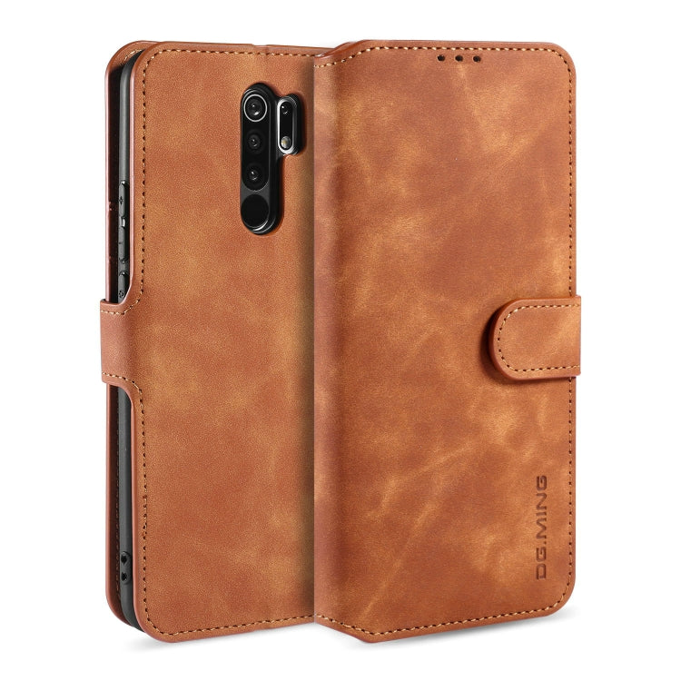 DG.MING Retro Oil Side Horizontal Flip Case, For Samsung Galaxy A21 (EU Version), For Huawei P Smart 2020, For Xiaomi Redmi 9, For Xiaomi Redmi 10X 4G / Redmi Note 9, For OnePlus 8