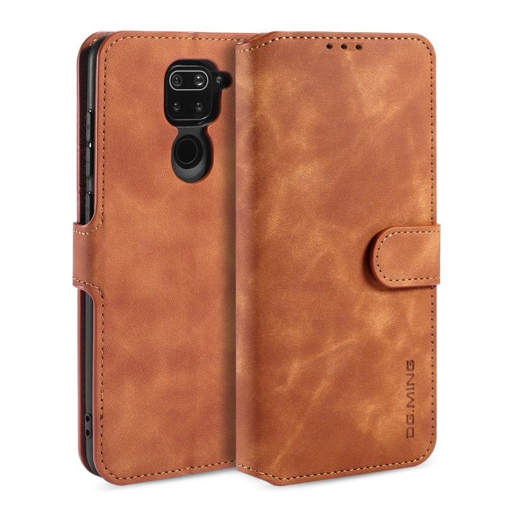 DG.MING Retro Oil Side Horizontal Flip Case, For Samsung Galaxy A21 (EU Version), For Huawei P Smart 2020, For Xiaomi Redmi 9, For Xiaomi Redmi 10X 4G / Redmi Note 9, For OnePlus 8