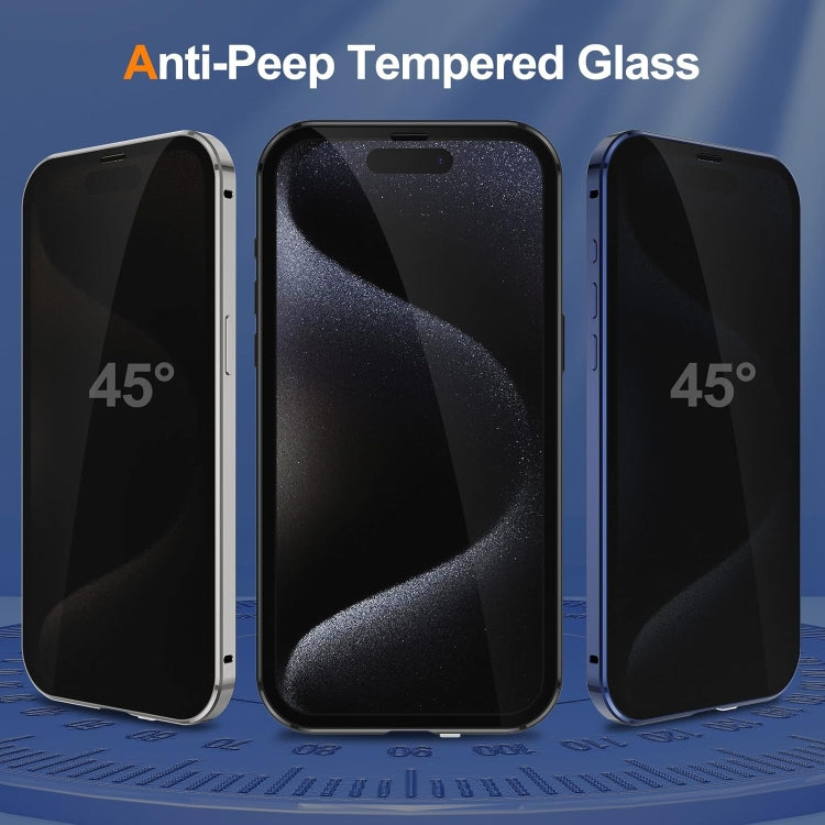 Anti-peeping Magnetic Double-sided Tempered Glass Phone Case, Series 1