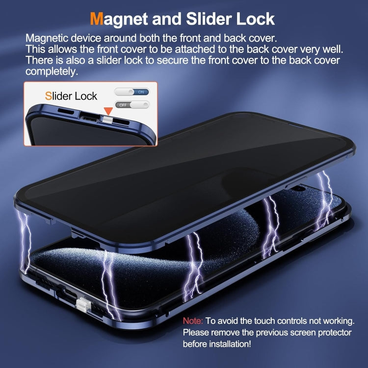 Anti-peeping Magnetic Double-sided Tempered Glass Phone Case, Series 2