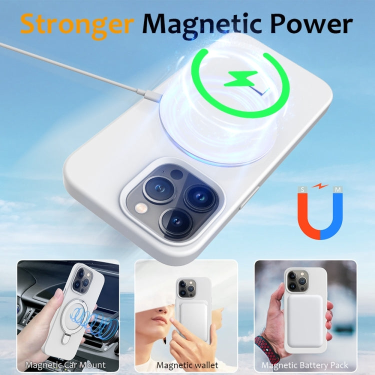 Liquid Silicone MagSafe Magnetic Phone Case with Ring Holder, Series 10