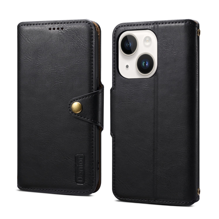 Denior Cowhide Texture Wallet Style Leather Phone Case, Series 3