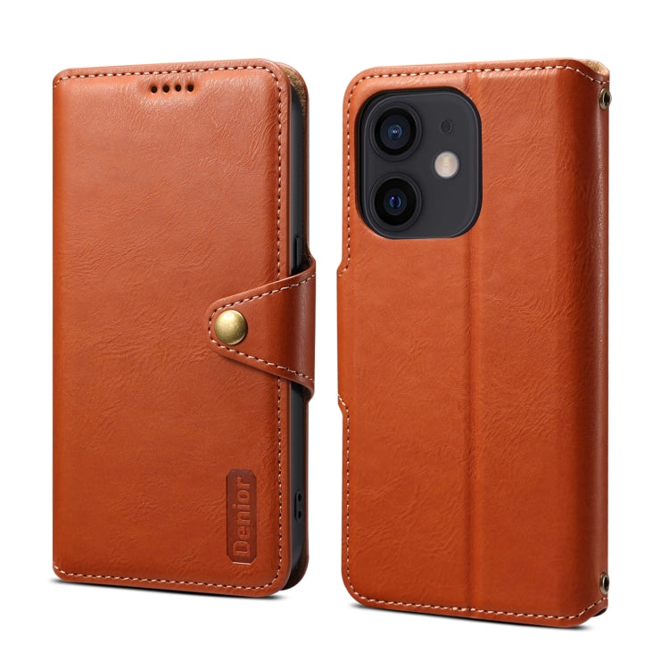 Denior Cowhide Texture Wallet Style Leather Phone Case, Series 1