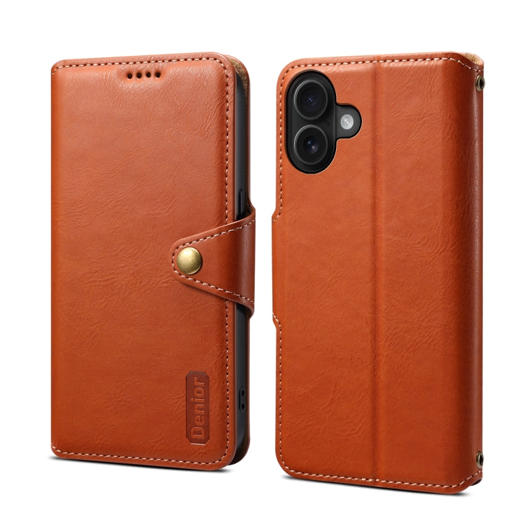 Denior Cowhide Texture Wallet Style Leather Phone Case, Series 1